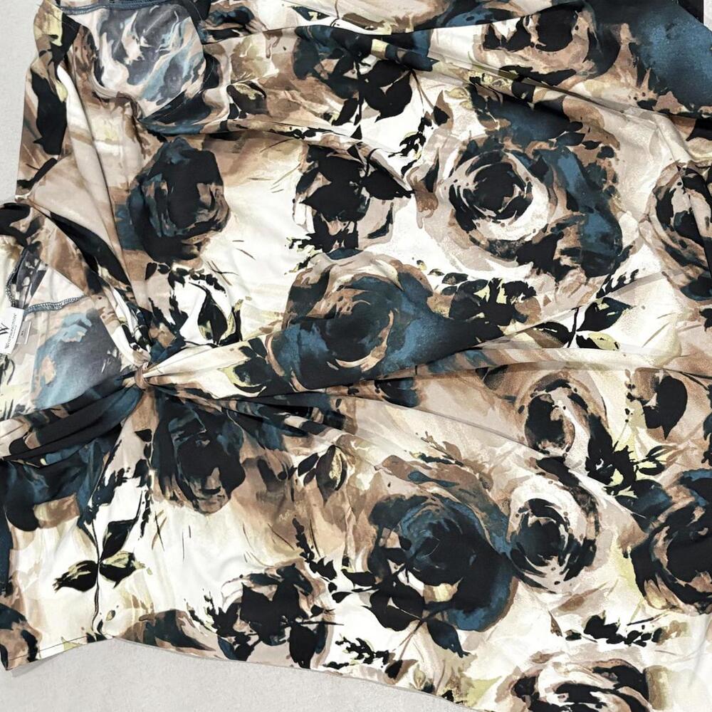 Worthington Stretch Floral Print Sleeveless Blouse XL - Picture 11 of 13